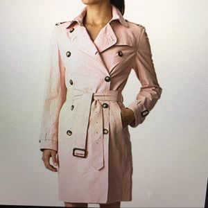 Ladies pink Burberry trench coat